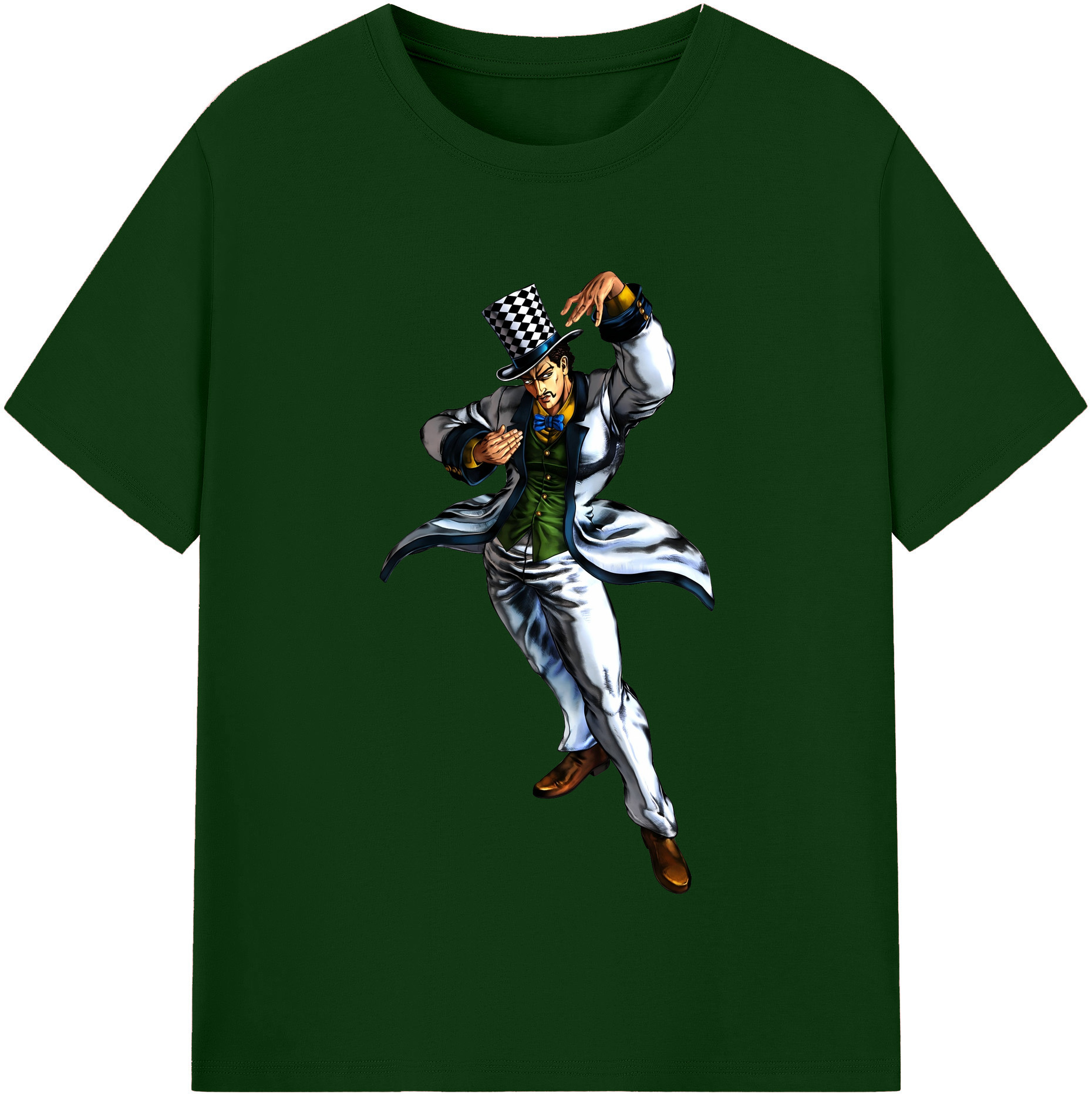 （画像用） ジョジョの奇妙な冒険 ウィル?アントニオ?ツェペリ JoJo's Bizarre Adventure Will Anthonio Zeppeli 綿100％半袖Tシャツ（フロントプリント）